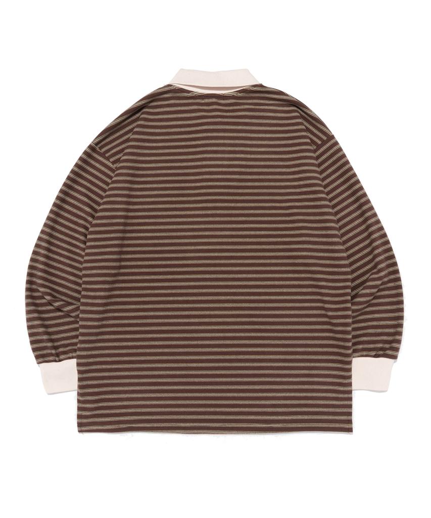 Cargo Bros For Woman Easy Stripe Polo Shirt (Brown)
