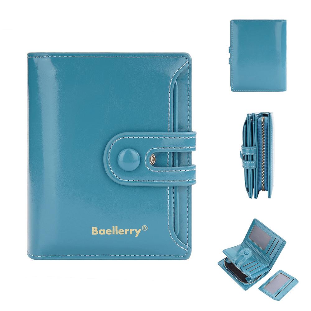 New Women's Short Wallet Glossy Multi-Card Zipper Change Bag Versatile Wallet