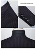Terno Listrado Masculino de Abotoadura Dupla Estilo Coreano Slim Fit - Casual Casamento Noivo Três Peças