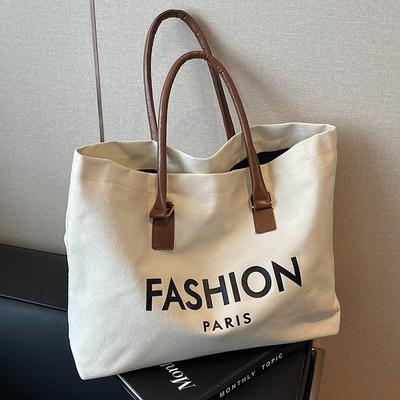 Canvas-Tasche mit großer Kapazität für Damen Neue Mode Tragetasche für Damen College-Studenten Ausgehen zum Unterricht