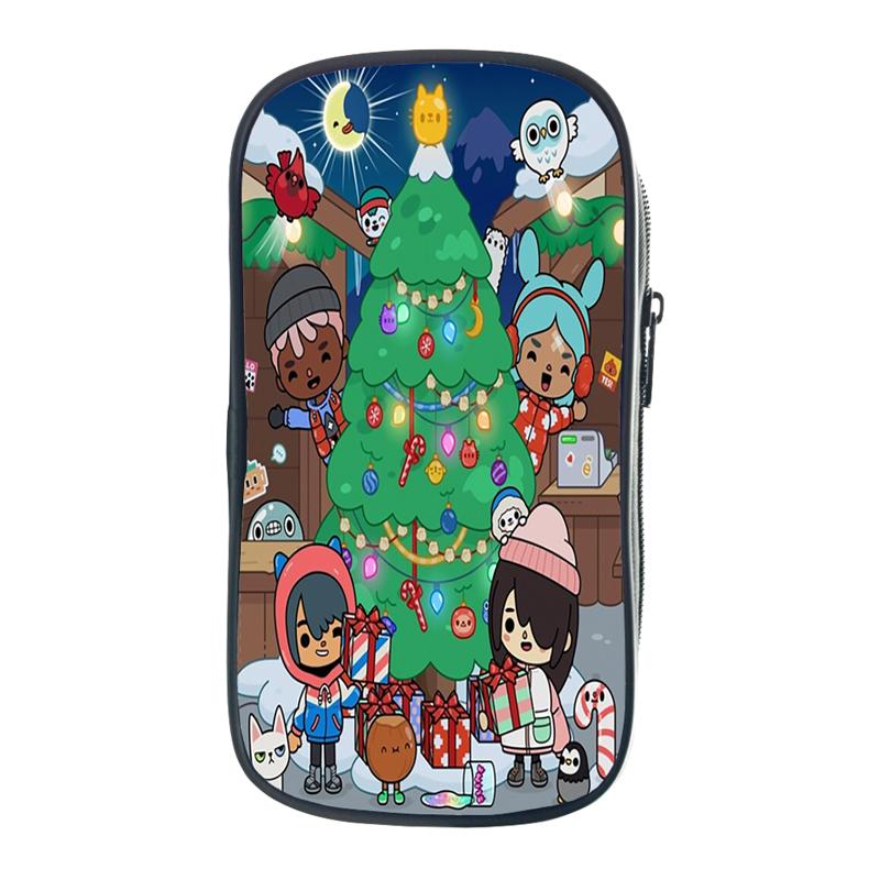 Toca Life World Pencil Case Gift Kids Boys Students Pencil Box Storage Pen Bag School Supplies Stationery Box