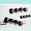 Simple And Thin J-160 Black Diamond Toe Nail Art Stickers