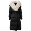 OFTBUY Winter Jacket Women Long Natural Real Raccoon Fox Fur Collar White Duck Down Coat Belt Thick Warm Casual Outerwear