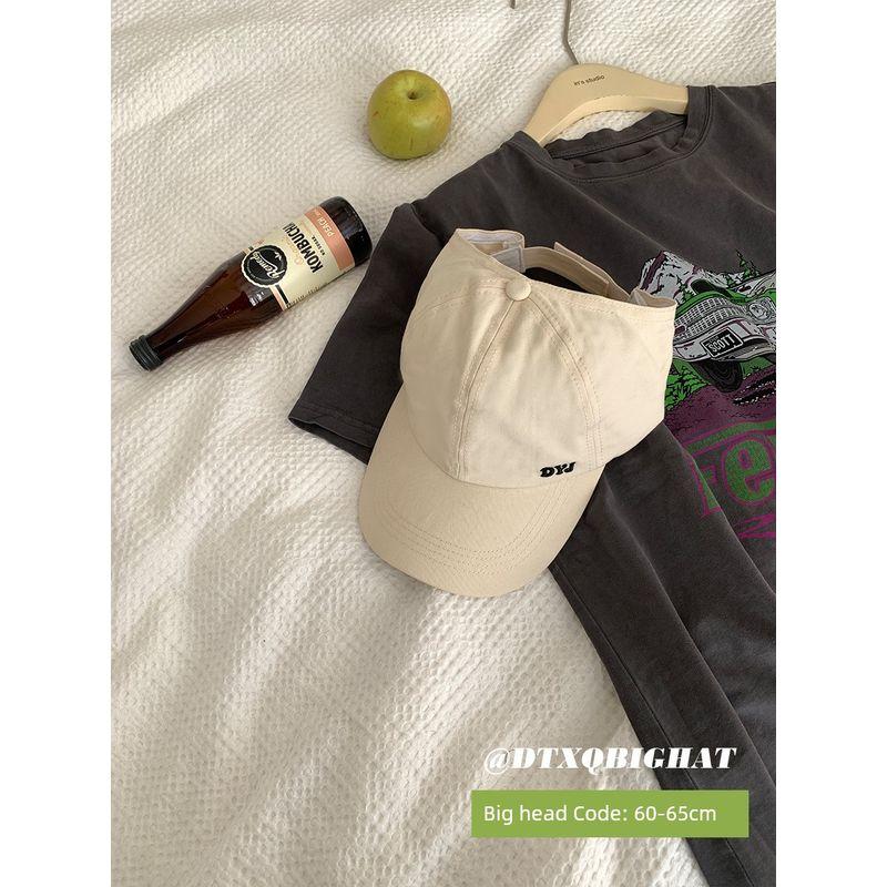 

High Ponytail Big Brim Baseball Cap Women s Thin Hat Summer Half Air Top Big Brim Peaked Cap Makes Face Look Small Beige Adjustable