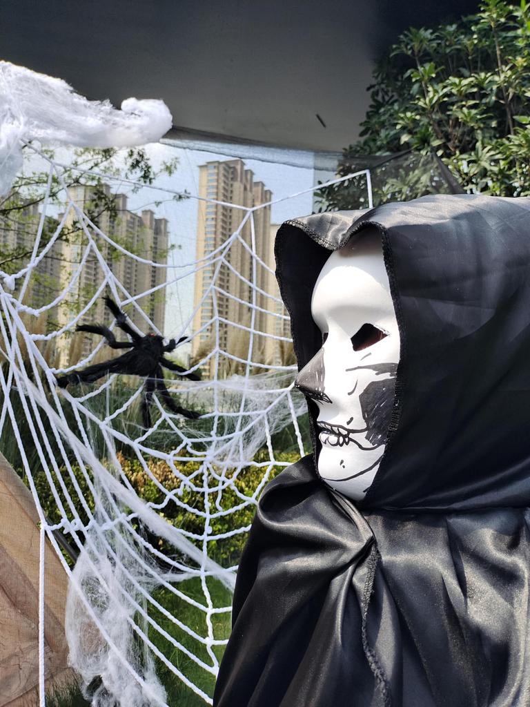 Halloween Halloween Party Decoration Home Haunted House Decoration Haunted House Props Ghost Spider Web Giant Spider Oversized Spider Web White Gauze