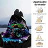 1pc Monster Truck Printing Lightweight Flannel Blanket, Comfortable and Warm Blanket,  Sofa Bed and Couch Office, Suitable for Gift Blankets