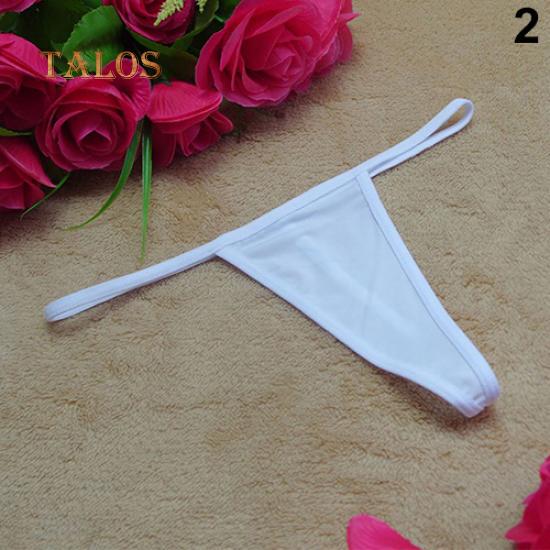 Talos Sexy Women Měkké Jednobarevné V-String T-back Kalhotky Spodní prádlo Tanga G-String Spodní prádlo