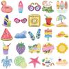 50 Summer Chill Vibes Cartoon Sticker Set for DIY Phone Cases & Notebooks