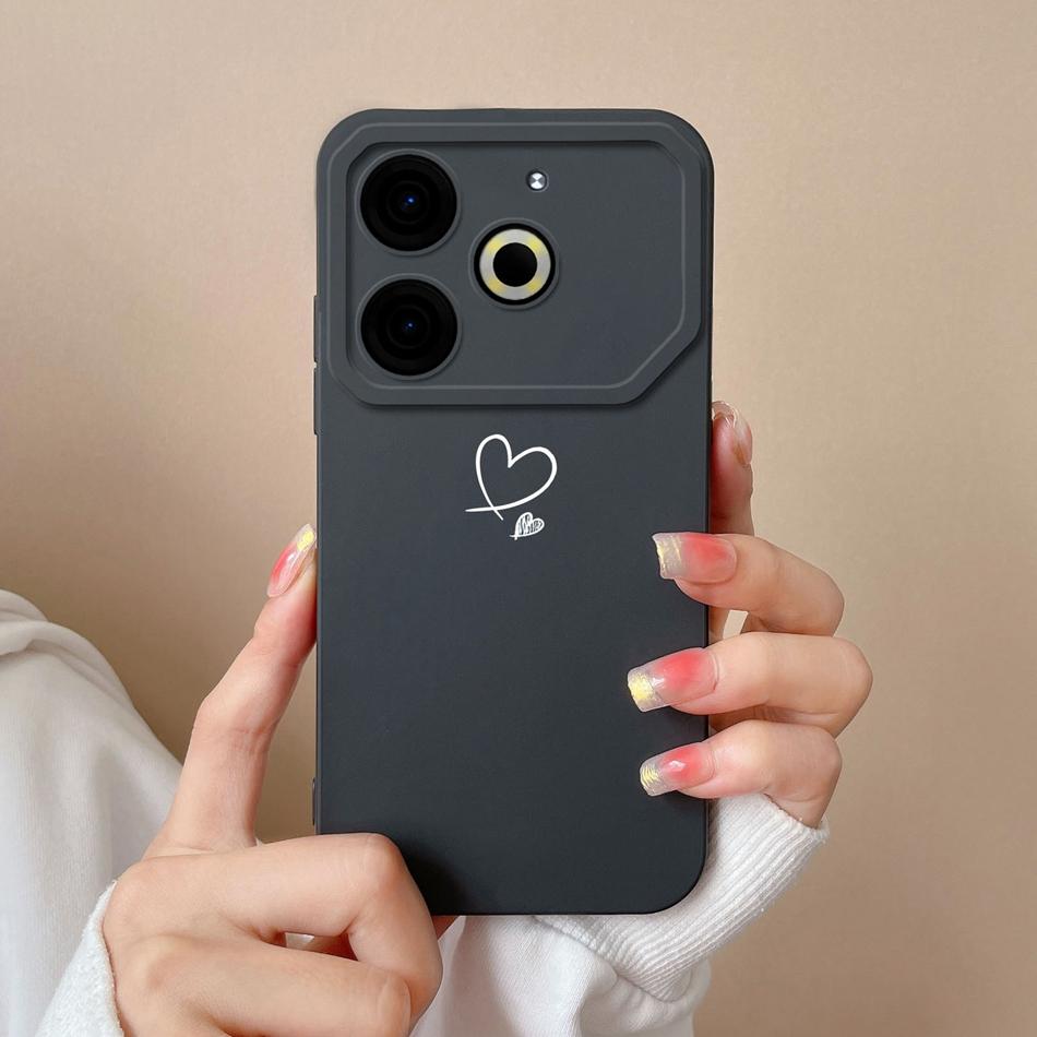 

Love Heart Cover For Tecno Pova 6 Neo Phone Case Upgrade Liquid Silicone Camera Protection Soft Anti Drop Back Covers Funda Capa Tecno Pova 6 Neo(4G)