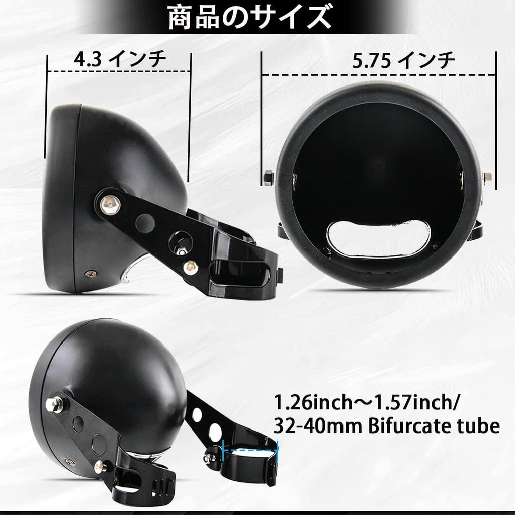 VOSICKY 5,75 polegadas 5-3/4 polegadas Farol de Motocicleta Harley Davidson Carcaça Suporte Farol Redondo Suporte de Fixação Kit Carcaça Compatível (Preto)