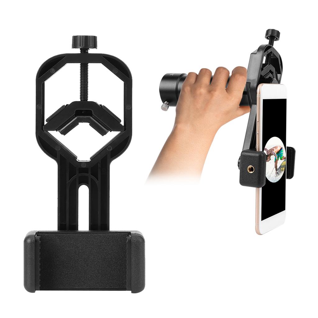 Plastic Black Mobile Phone Bracket for Binoculars Monoculars Astronomical Telescopes