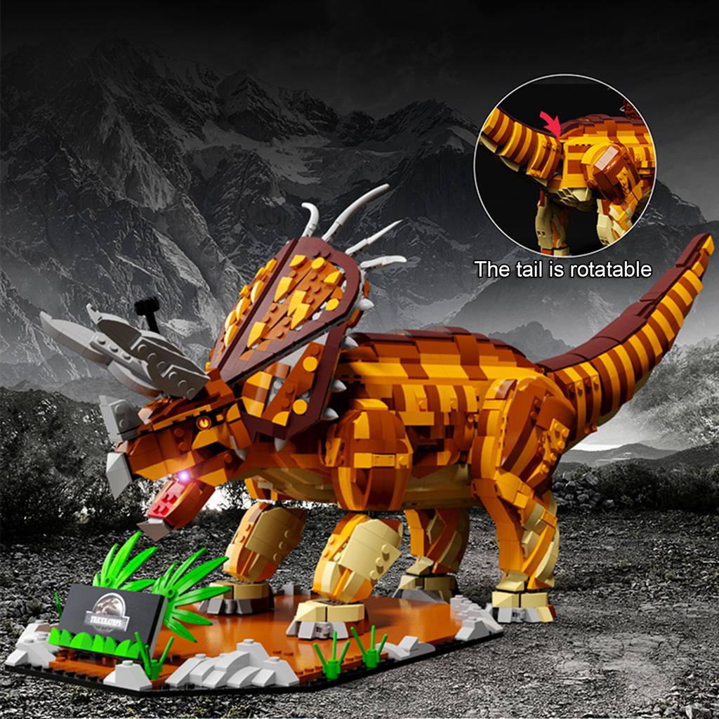 2116PCS Dinosaur Building Blocks Toys Model Large Size Triceratops Assemble Puzzle Bricks Toy Sets For Kid Ornament Gifts
