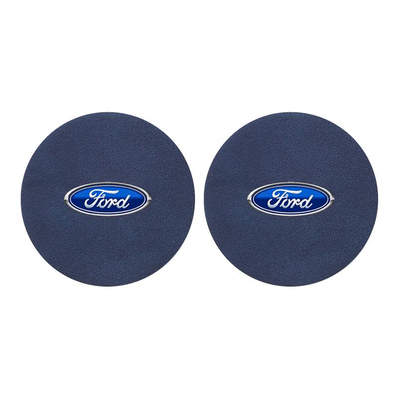 Badge Car Cup Coaster Waterproof Non-Slip Sift-Proof Spill Saucer For Ford F150 Focus Ranger Fiesta Transit Mustang Mondeo MK2 MK3 Fusion