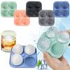 Reusable Golf Shape Ice Trays, Silicone Ice Mould, 4 Cavity Silicone Ice Ball Maker, Easy Release Ice Maker For Cocktails, Whiskey & Homemade Juice