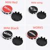 56mm 4pcs Car Wheel Hub Center Cap Badge Accessories For MINI Cooper S Works JCW R55 R56 R50 R53 R60 R61 F54 F55 F56