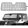 Front Windshield Sun Shade for Jeep Wrangler JL & Gladiator 2018-2025 | UV Protection, Self-Rolling Design, Reduce Interior Heat & Fading, Easy