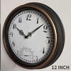 12 Inch Outdoor Waterproof Wall Clock Creative Retro Garden Courtyard Decorative Clock Living Room Bedroom Quartz Wall Watch
