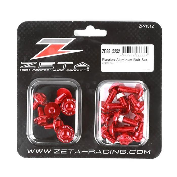 Jeu De Boulons Pour Plastiques - Zeta - Aluminium - Kawasaki KX 250/450