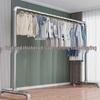 Floor-Standing Galvanized Steel Clothes Drying Rack for Balcony & Bedroom