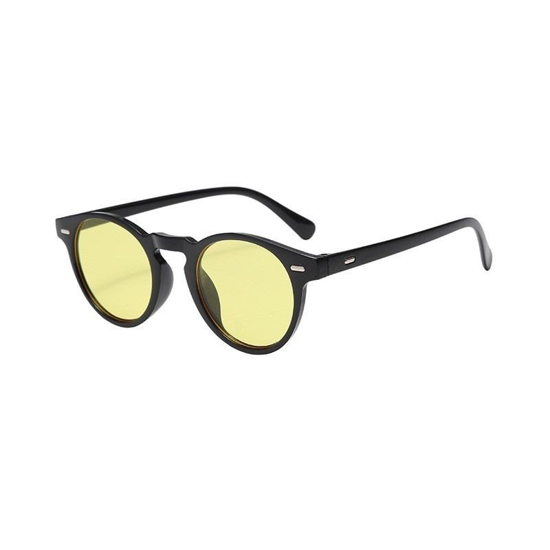 Trendy Green Retro Sunglasses Small Frame Unisex Fashion Rice Nail Sun Glasses for Women Men