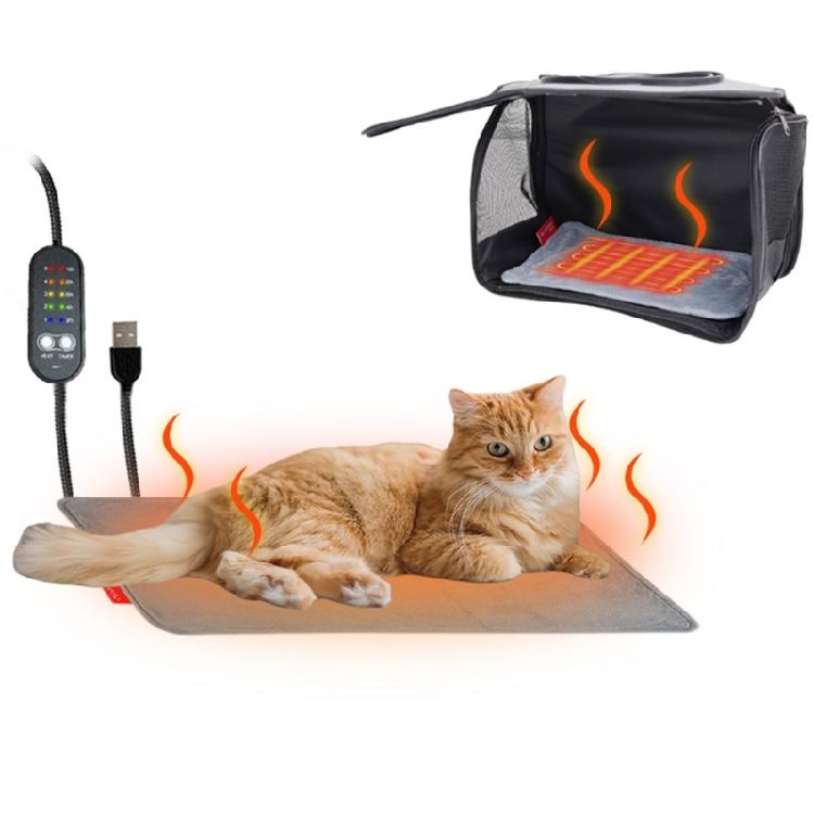Travel Friendly Pet Warmer Pad Low Power Consumption USB Heat Pad For Carriers Crates Cold Climates