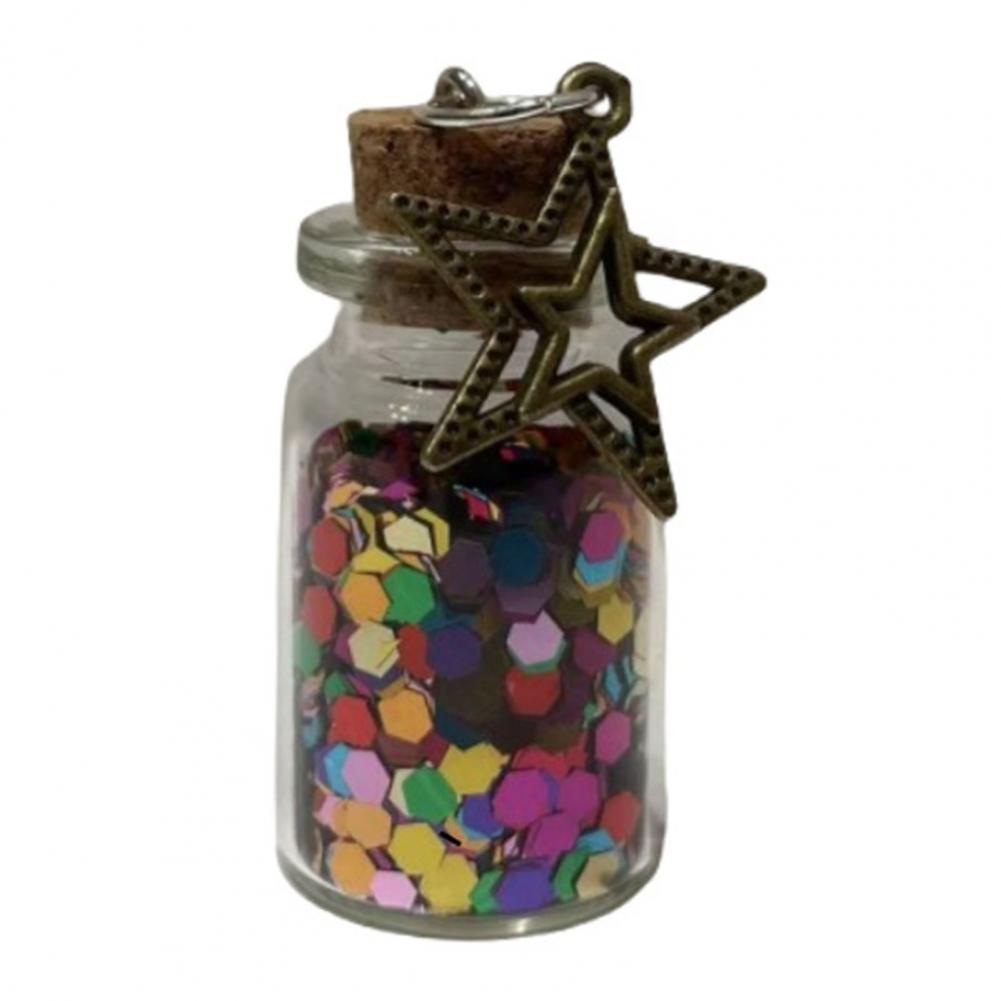 

Christmas Atmosphere Creator Glass Bottle Decoration Glass Jar with Sequins Anniversary Message Bottle for Boyfriend for Wife
