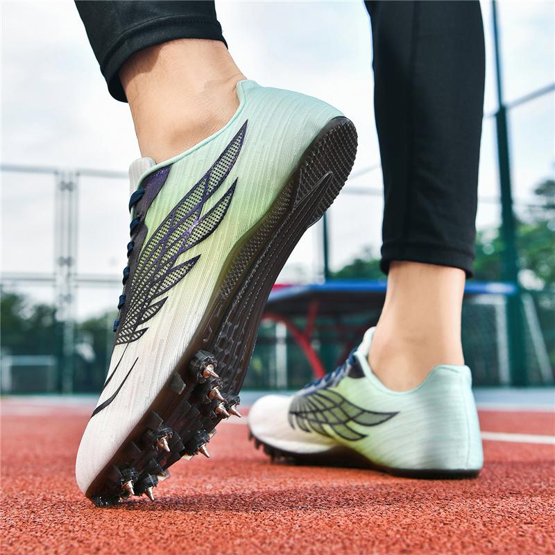 Women's  Track Field Spiked Shoes Men's Professional Training Sneakers Anti-slip Sprint Race Running Spiked Sports Shoes