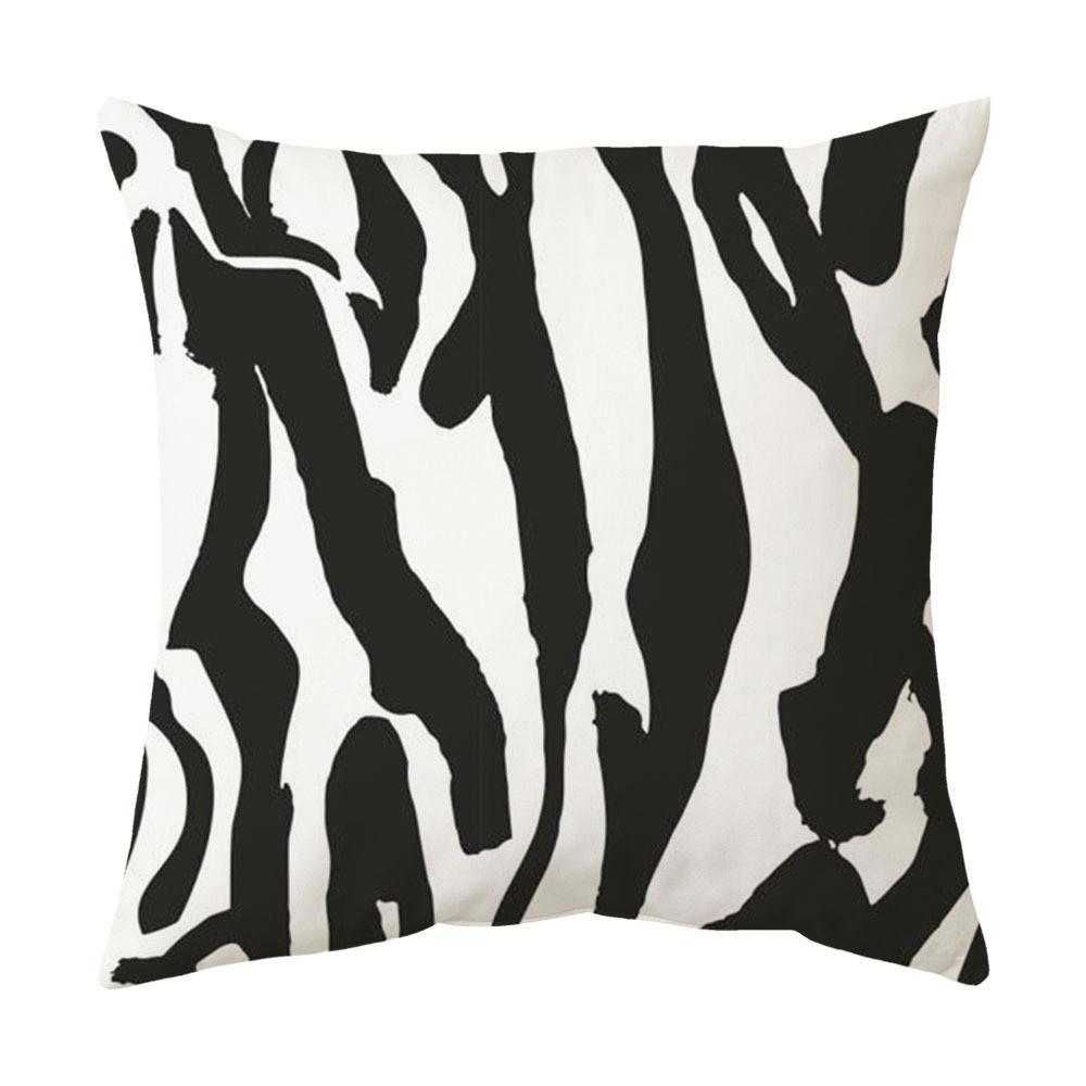 New Home Soft Decoration Geometric Milk Print Leopard Print Zebra Short Plush Ultra Soft Pillow Cushion Cover (Without Pillow Core)