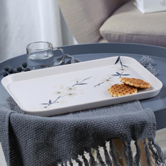 Snack Tray Floral Design Heat Resistant Display Melamine Cherry Blossom Pattern Dining Table Coffee Cup Plate for Kitchen