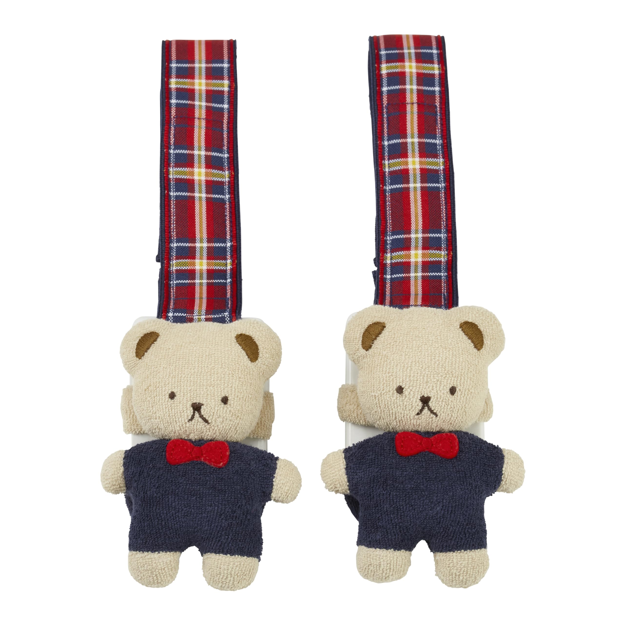 

Blanket Clip Bear Stroller Clip Blanket Prevents Slipping and Falling Set of 2 Made in Japan Boys Girls Babies Kids Clothing Red [Miki House] красный