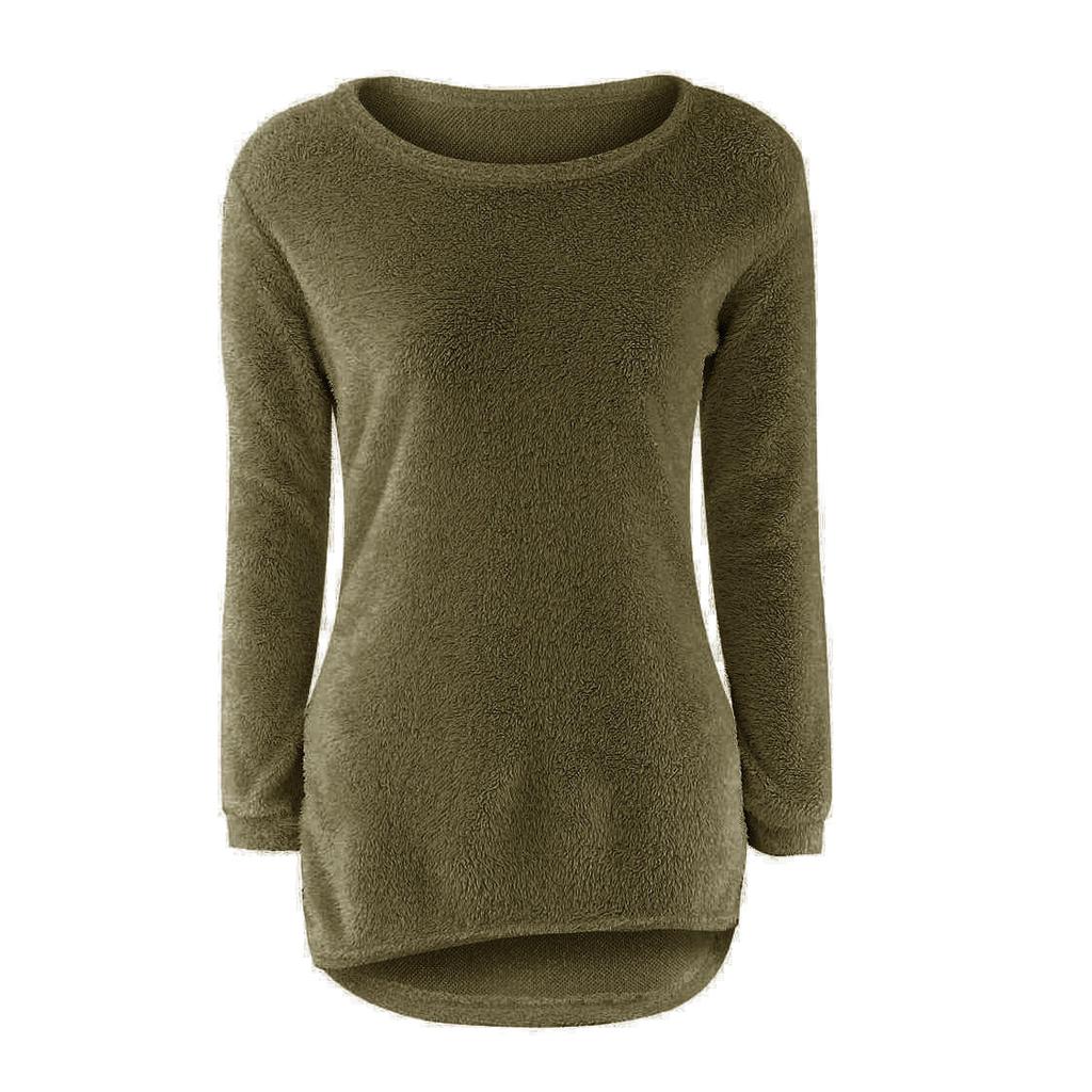 Dama Moda invierno ropa Kintted suéter Furry Top de Color sólido O cuello  comprar a buen precio — entrega gratuita, reseñas reales con fotos — Joom