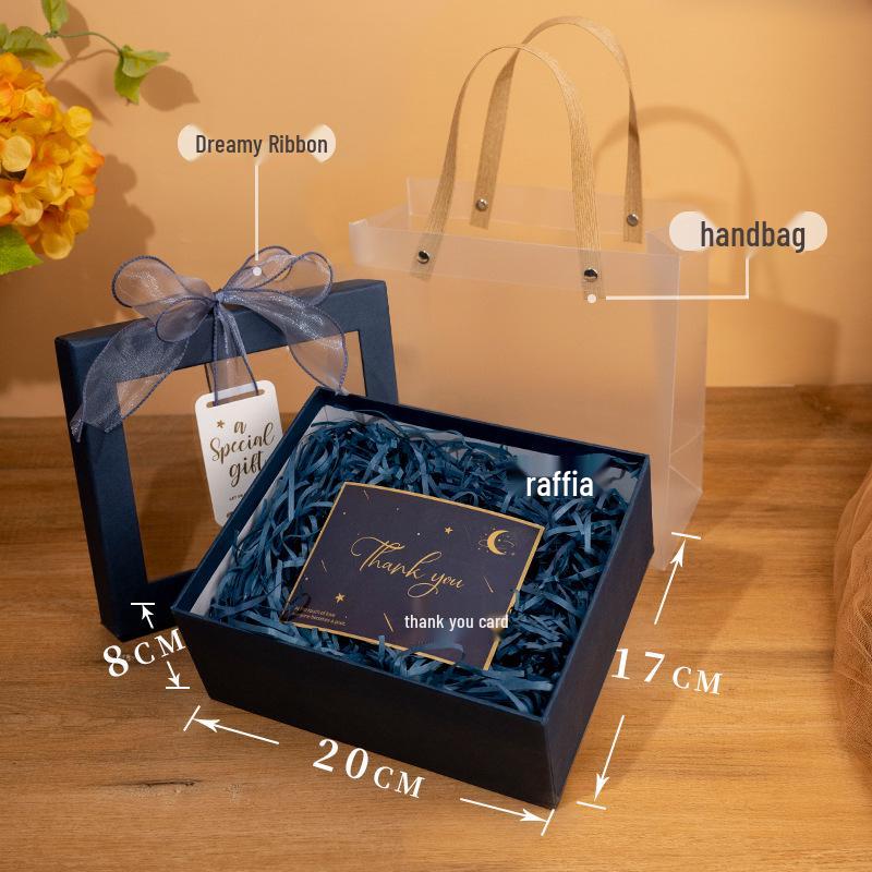 

Роскошная подарочная коробка для церемонии - Большая сувенирная упаковка для помады и подарков на день рождения Box with tote bag