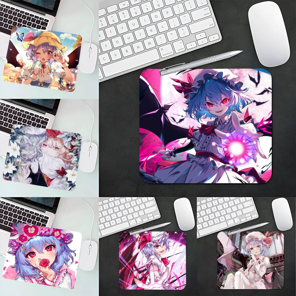 Anime Touhou Project Remilia Scarlet Mousepad Small LockEdge Mouse Pad For Gamers Computer Desk Pad Rectangular Anti-slip Rubber