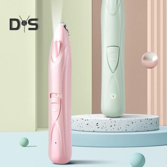 Electric Pet Hair Trimmer USB Rechargeable Dog Clipper with LED Light Quiet Pet Claw Trimmer for Cats Dogs Paws Face Ears