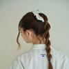 Mint piping hair scrunchie