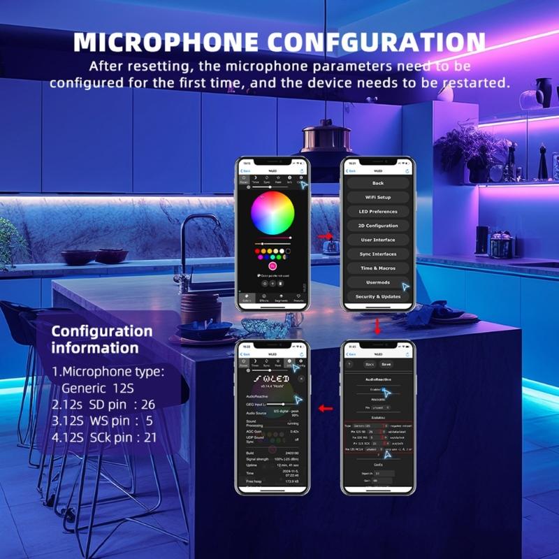 Small Home LED Controllers Auto Rhythm 100 Lighting Type Assistants Mobile Control for Automation