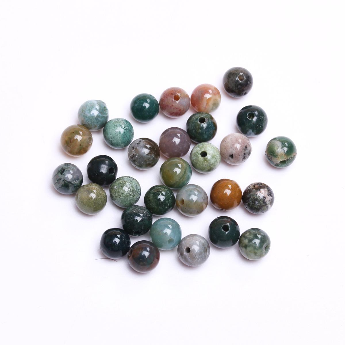 

Индийский агат круглый DIY 4/6/8/10/12 мм свободные бусины-разделители для браслетов аксессуары для изготовления ювелирных изделий около 15/20/30/40 шт. серьги большое количество 6mm about 30Pcs