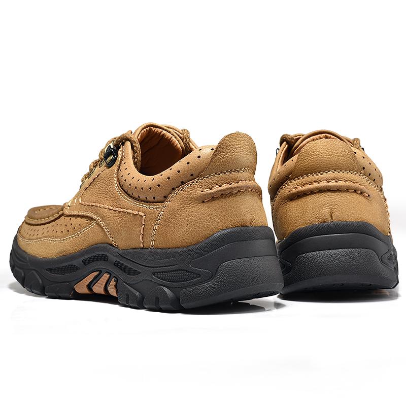 High Quality Men's Handmade Leather Casual Shoes Comfortable Sneakers