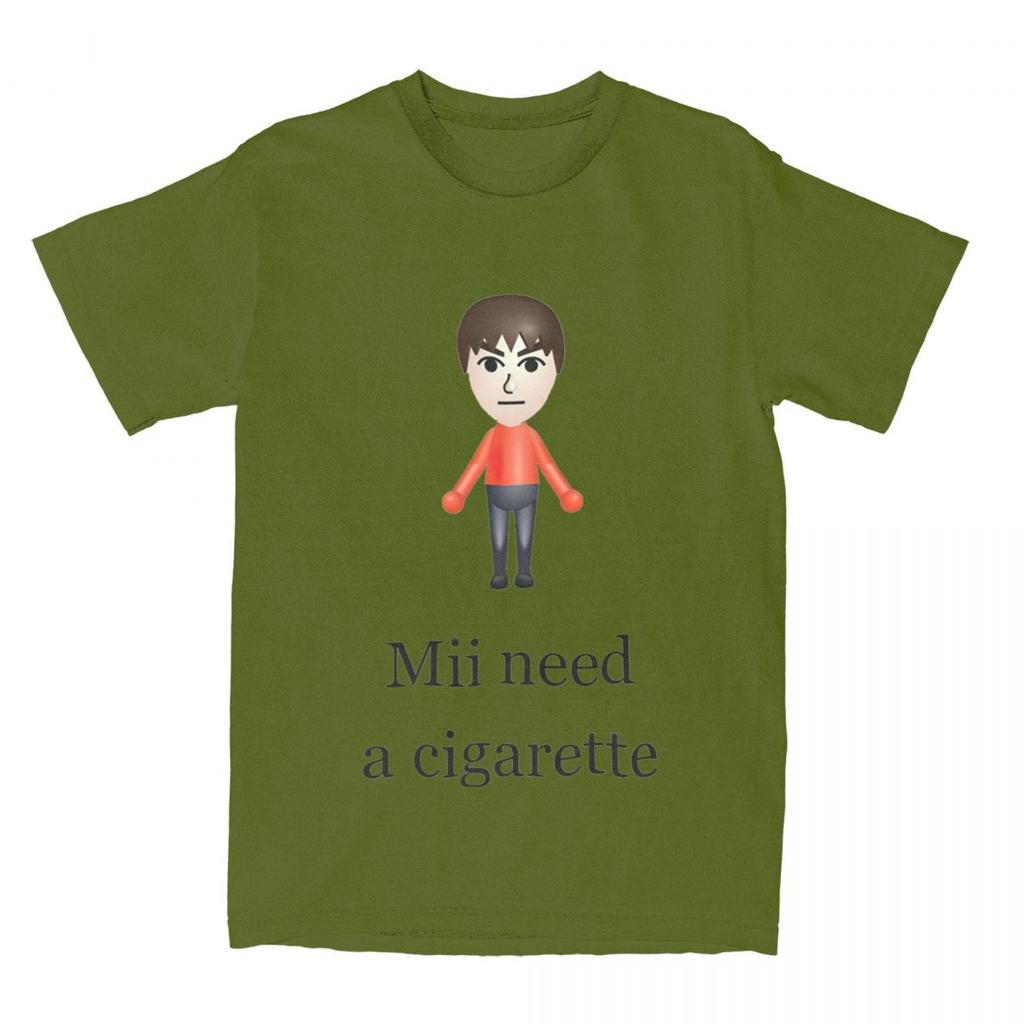 Mii Braucht Eine Zigarette Herren Damen T-Shirt Mii Brawler Merch Cooles T-Shirt T-Shirts Baumwolle Geschenkidee Kleidung