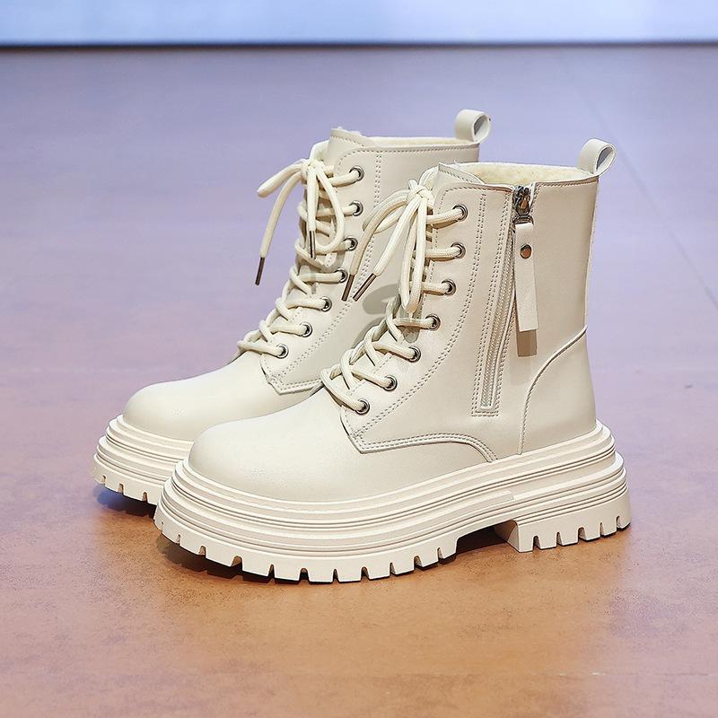 Small Thick-soled Martin Boots Women's Boots 2025 New Autumn and Winter Retro Heightening Short Boots Versatile Locomotive Boots