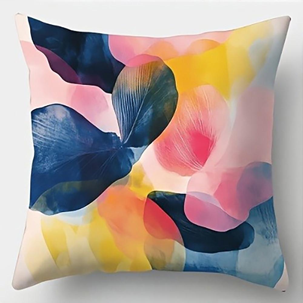 Colorful Floral Pillowcase For Homesuitable For Sofa Car Bedroom Decorative Cushion Cover Pillow Cover