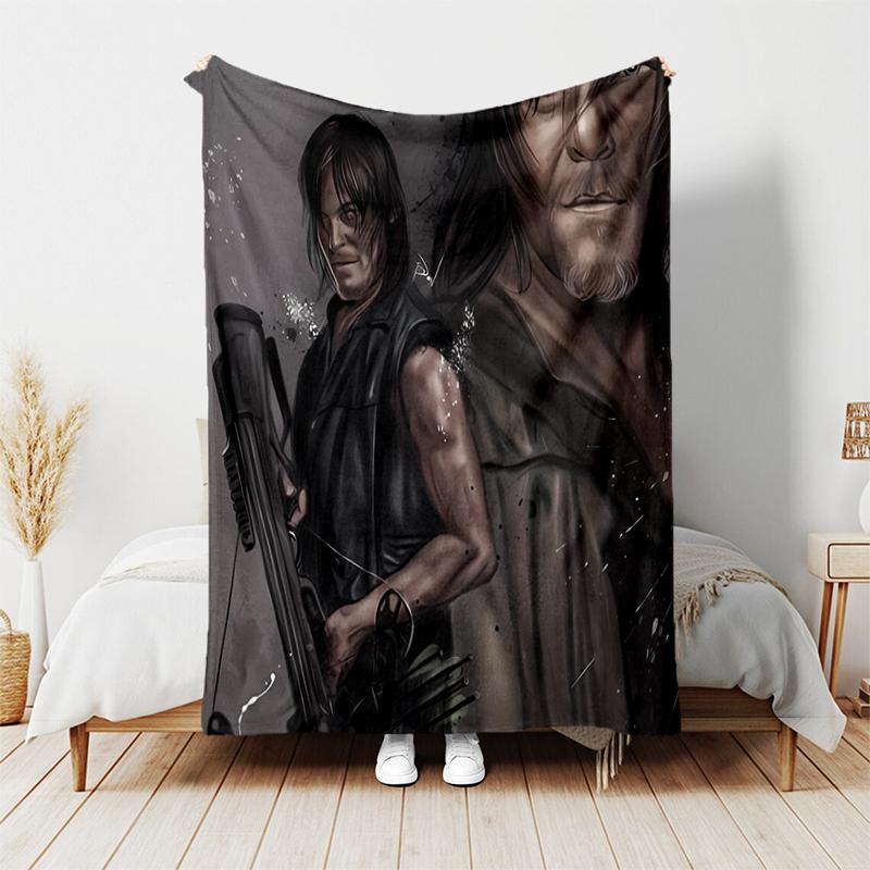 1pc Blanket The Walking Dead Daryl Dixon3 Print Design, Lightweight Blanket for Sofa, Bed- Soft &Warm, Gift for All Seasons like Christmas, Halloween