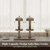 Commercial Drink Server Pedestal Stands Transparent Double-Head Juice Dispenser