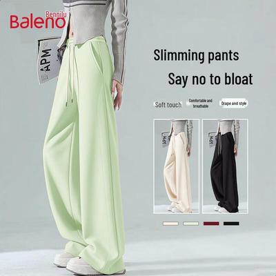 Baleno Women's Petite High-Waist Straight-Leg Pants