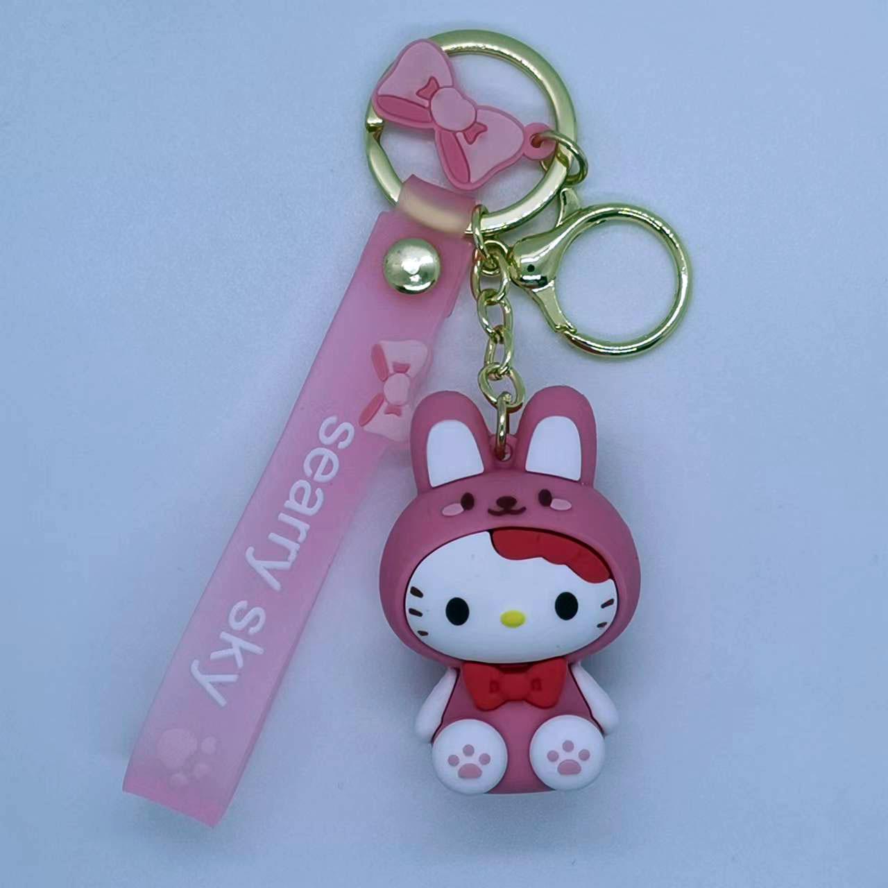 

New Creative Cartoon Name Creation Dress Up Sanrio Cinnamoroll Pudding Dog HelloKitty Doll Keychain Couple Bag Y2k Fashion Toy