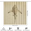 Tenda da Bagno Vintage Squalo Tenda Doccia Impermeabile Decorazione Decorazione Casa Bianca