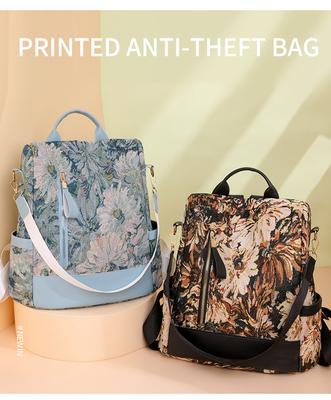 2024 Fashion Women Nylon Backpacks Female School Book Bags Large Capacity Shopping Travel Knapsack Femme New Casual Rucksack Sac