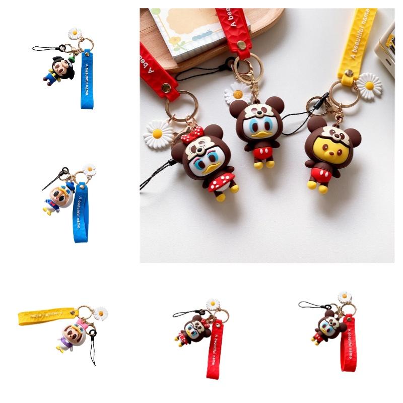 Kreativer Cartoon Eichhörnchen Stich Schlüsselanhänger Niedlicher PVC Taschenanhänger für Paare