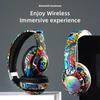 Kids' Wireless Bluetooth Over-Ear Headphones for Sports and Gaming - Graffiti Design