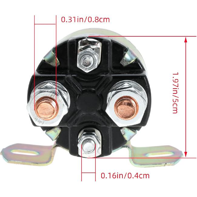 12V Starter Solenoid for Yamaha G2 G8 G9 G11 G14 G16 G20 Gas Golf Cart 1985-2002 4 Terminal Solenoid Replaces JF2-H1950-00 JR3-H1950-00 J38-81950-01